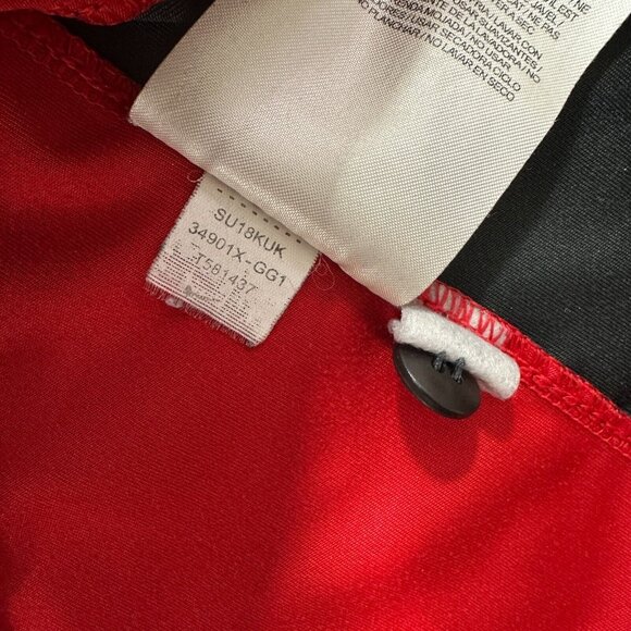 Georgia Bulldogs Nike Polo Shirt Men M Red Colorblock Performance Short Sleeve - Picture 7 of 15